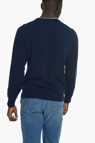 Wool-blend Sweater with Layered Crewneck