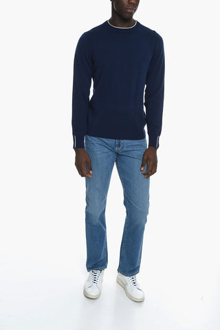 Wool-blend Sweater with Layered Crewneck