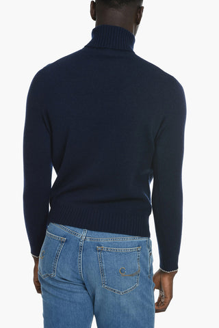 Maglia a Collo Alto con Lettering a Contrasto