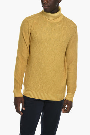 ID Virgin Aran Wool High-Neck Pullover