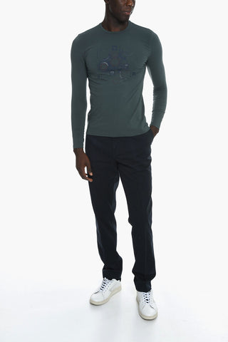 ID Crew Neck Long-sleeved T-Shirt with Print