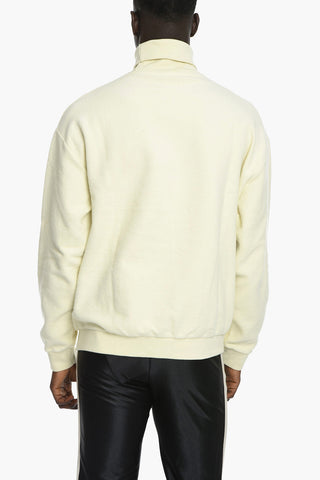 PREMIUM LABEL Turtleneck Sweatshirt with Ton-sur-ton Logo