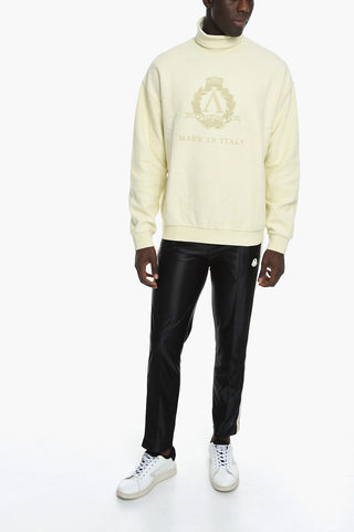 PREMIUM LABEL Turtleneck Sweatshirt with Ton-sur-ton Logo