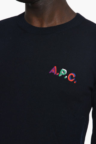Maglia in Misto Lana con Logo Ricamato