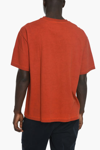 SAMUEL ROSS Crew-neck T-shirt with Tone on Tone Writing