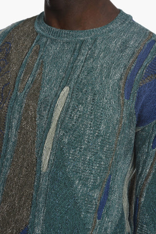EMPORIO Maglia Girocollo in Cotone e Lana Jacquard