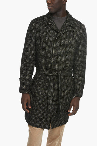 Wool-blend CURT Coat with Herringbone Pattern