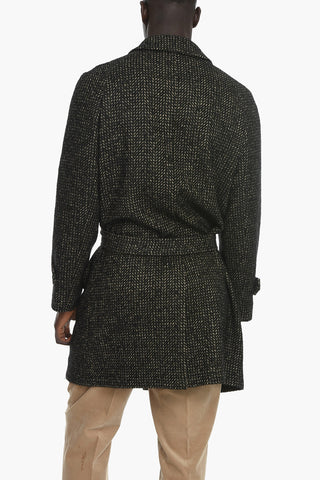 Wool-blend CURT Coat with Herringbone Pattern