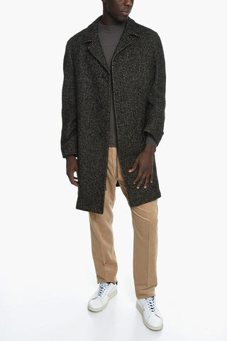 Wool-blend CURT Coat with Herringbone Pattern