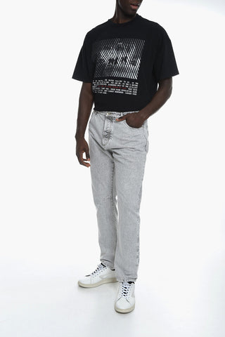 Embroidered Denims with Vintage Effect 19cm