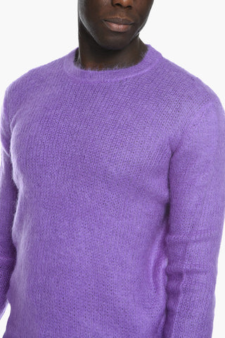 Crew Neck Mohair Blend Sweater