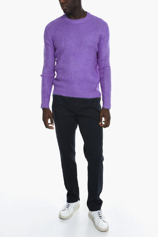 Crew Neck Mohair Blend Sweater