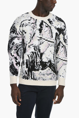 Maglia Jacquard in Misto Lana