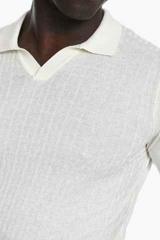 Polo in Misto Seta Jacquard