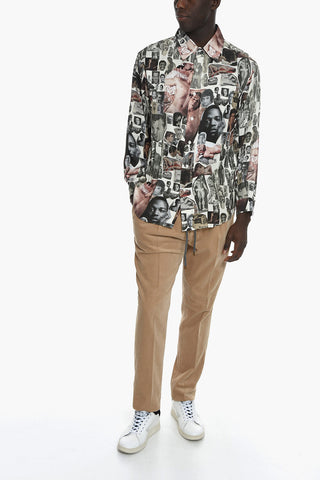TOM OF FINLAND All-Over Printed Viscose Shirt