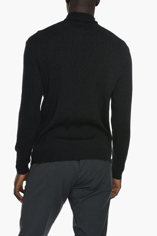 Turtleneck Aran Virgin Wool Sweater
