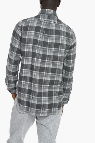 Button-down Cotton Flannel Shirt
