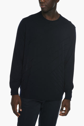 Maglia Girocollo in Lana Vergine Jacquard