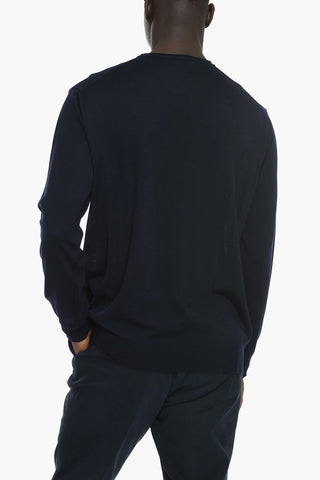 Maglia Girocollo in Lana Vergine Jacquard
