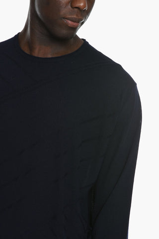 Maglia Girocollo in Lana Vergine Jacquard