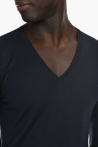 Maglia con Scollo a V in Cashmere e Seta