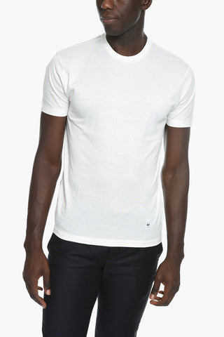 CC COLLECTION Crew Neck Embroidered Logo Cotton T-Shirt