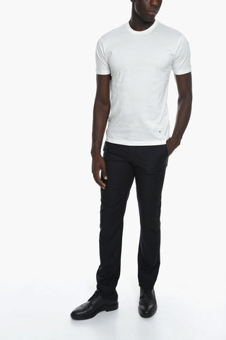 CC COLLECTION Crew Neck Embroidered Logo Cotton T-Shirt