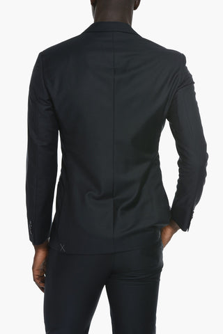 Virgin Wool Suit with Welt Pockets