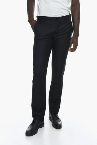 Virgin Wool Suit with Welt Pockets