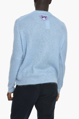 Crew Neck Mohair Blend Sweater