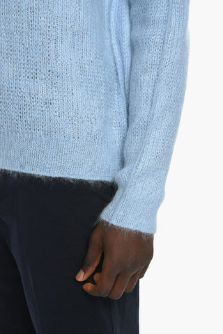 Crew Neck Mohair Blend Sweater