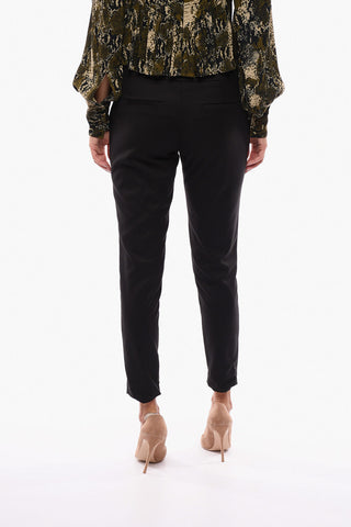 Solid Color Cigarette Pants with 4 Pockets
