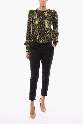 Solid Color Cigarette Pants with 4 Pockets