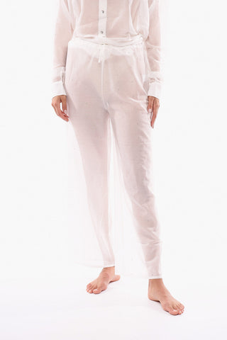Chiffon Cover-up Pants with Crystals