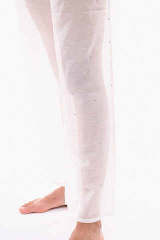Chiffon Cover-up Pants with Crystals