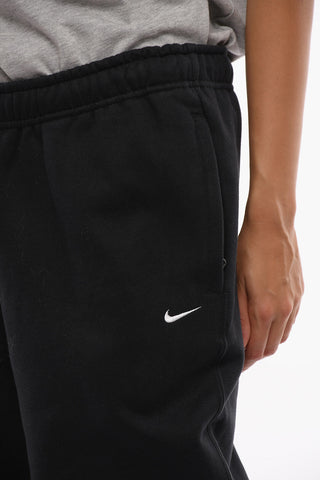 Joggers in Cotone Felpato a Tinta Unita
