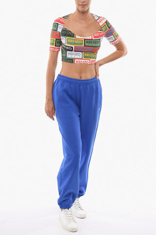 Solid Color Fleeced Cotton Joggers