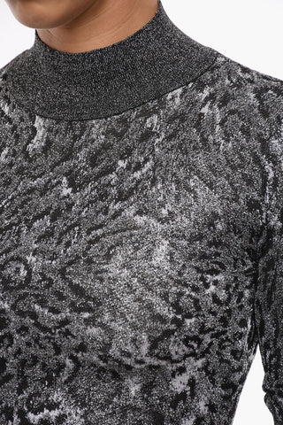 Animal Patterned Lurex Crop Top