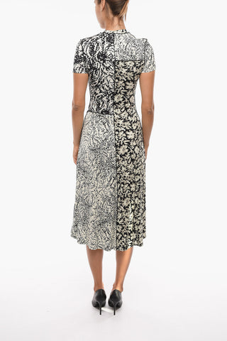 Floral Patterned Stretch Fabric Tee Dress