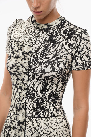 Floral Patterned Stretch Fabric Tee Dress