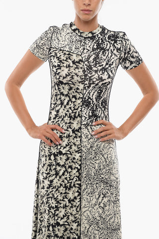 Floral Patterned Stretch Fabric Tee Dress