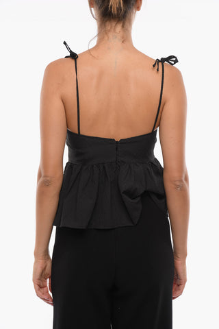Camisole EVE in Tessuto Seersucker con Volant