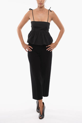 Camisole EVE in Tessuto Seersucker con Volant