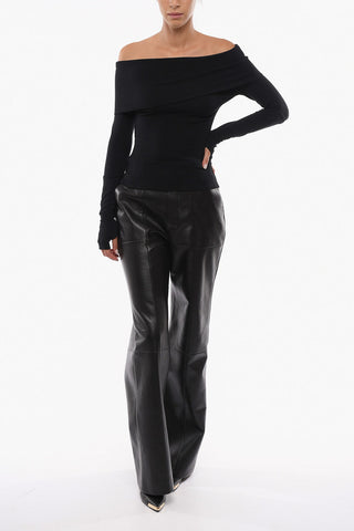 Stretchy Modal Off-shoulder Top