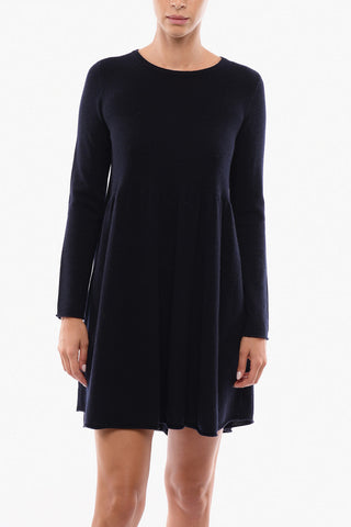 Cashmere-blend Flared Dress with Long Sleeves