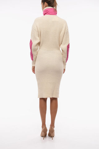 Abito Midi DAPHNE in Maglia con Dettagli in Nylon