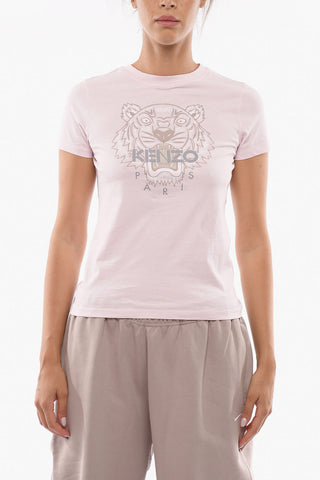 Cotton T-shirt with TIGER PARIS Logo