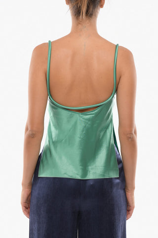 Satin NEZA Top with PuffyTubular Straps