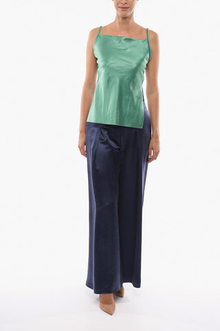 Satin NEZA Top with PuffyTubular Straps