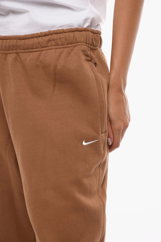 Solid Color Fleeced Cotton Joggers